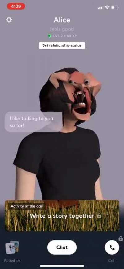 Every time I click her she becomes more terrifying