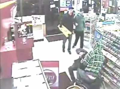 Robber taken down by man in wheelchair