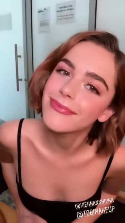 Kiernan Shipka is ready to take facials from all angles