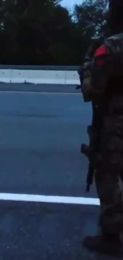 Heavily armed black militia, known as "Rise of the Moors," in full military-style uniforms has blocked highways in Wakefield, Massachusetts Saturday morning