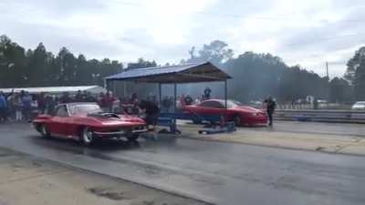 HMFT after car goes flying during drag race