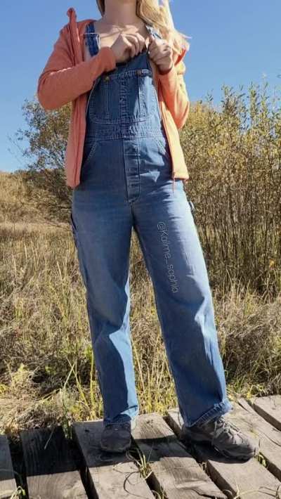 Taking my tits out on my hike