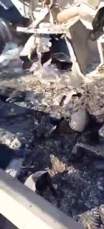 Ukrainian troops scorched a column of russian guard vehicles.