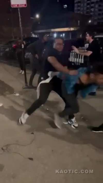 (Full on goofy mode)Fight outside of Bounce Sporting Club In Chicago