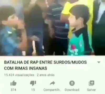 O outro ficou at&eacute; quieto depois dessa rima