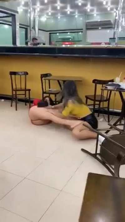 Girl loose temper in public