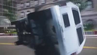 They scared the van away