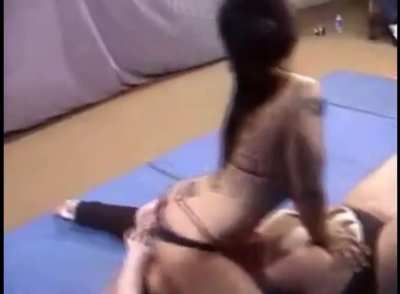 Harmony letting it be known whose the better woman displaying her dominance