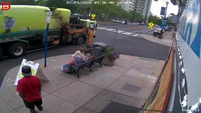 Garbage collection in New York state.