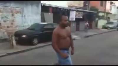 Anderson Silva's father beating up a random guy while the cameraman does a perfect job filming the whole scene without shaking the camera.