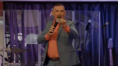 This guy is a so called "pastor". Jesus said to be aware of "false prophets" and here's a prime example. When politics enters Church, it creates this shithow.