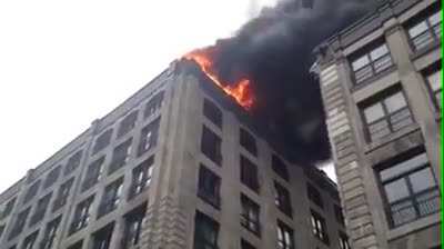 Firefighter rams three cop cars blocking entrance to an active fire.