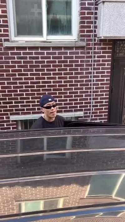 Riding a car