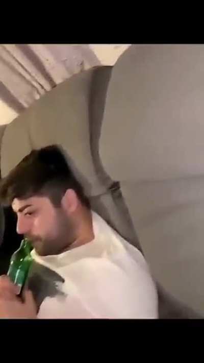 A man watching tv