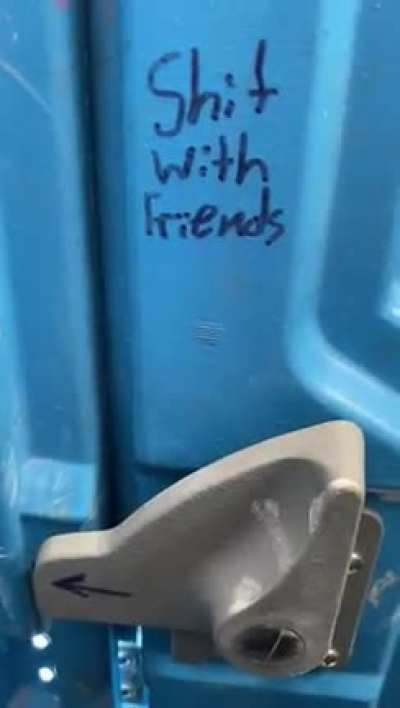 A decision I had to make in a porta potty today