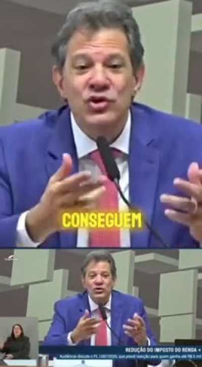 Haddad falando no Senado sobre a isen&ccedil;&atilde;o do IRPF pra quem ganha at&eacute; 5k