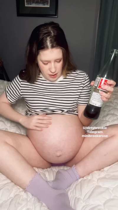 Preggo Brookie gets burpy!