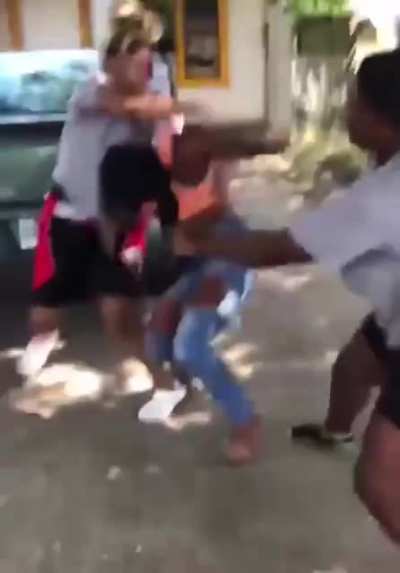 Way to go, girl... 2 against 1