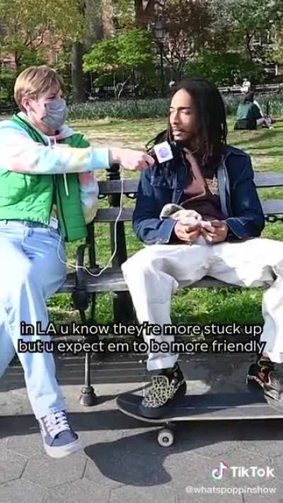 “What’s a stereotype about New York that you hate the most?”