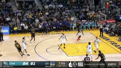 [Highlight] Curry drills the high arcing triple over Bridges