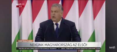 Orb&aacute;n Viktor &eacute;v&eacute;rt&eacute;kelő besz&eacute;de 
