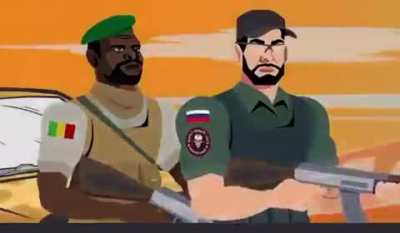 New episode of the pro-Russian propaganda against the French (shown as zombies &amp;amp; snakes) in Africa.