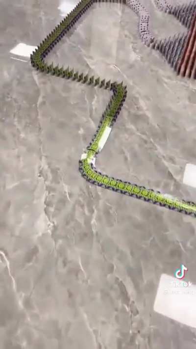 Amazing display of art using dominos of cards