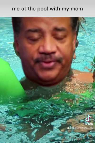 me at the pool with my mom