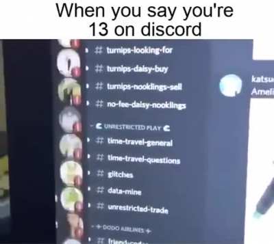 When you say you're 13 on discord