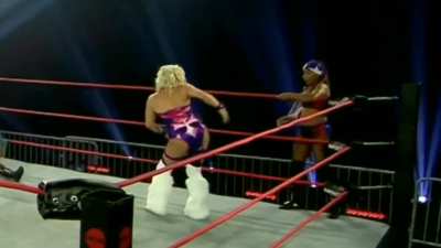 Taya Valkyrie telling Tasha Steelz to kiss her ass &amp;amp; stinkfacing Kiera Hogan