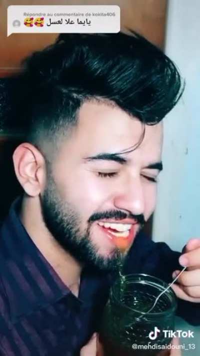 Don&rsquo;t mind me, just eating honey by the spoon sensually
