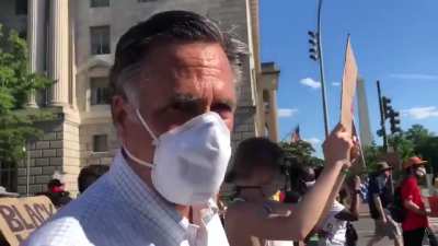 Mitt Romney is marching with a group of nearly 1,000 Christians to the White House. Here he is on video saying why he’s walking: “... to make sure that people understand that Black Lives Matter.”