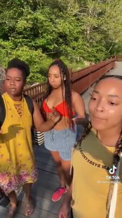 Black people in the woods