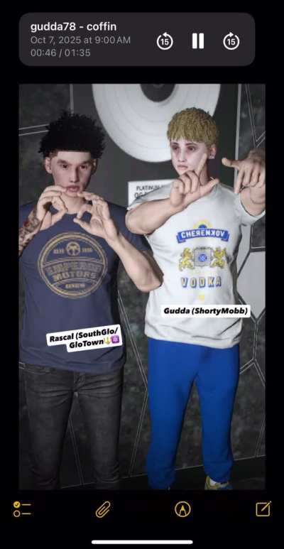 Gudda (ShortyMobb) teases a unreleased song dissing (MixxMobb/✡️🅱️), It&rsquo;s alleged that the song is a response to Lil wop&rsquo;s (MixxMobb/✡️🅱️) birdy post about Lil Crank (150DT/NLMB 🔱)