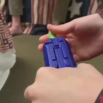 Shooting a nail dart nerf gun