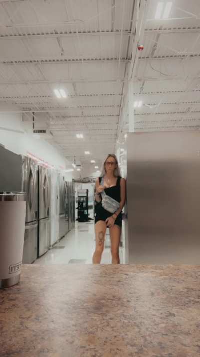 At the appliance store like 
