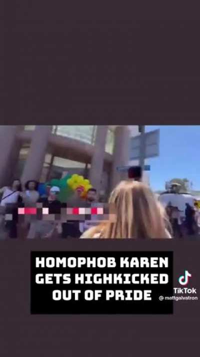 Homophobe Karen gets &ldquo;Kicked&rdquo; out of Pride
