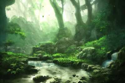 Morning Forest Creek