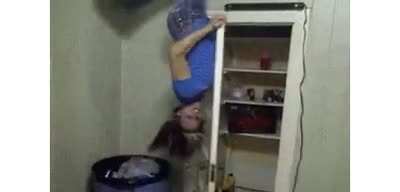 Trying to balance yourself on a door