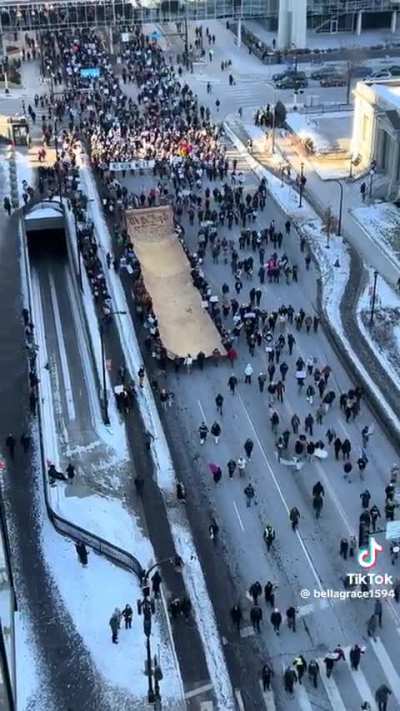 The beautiful skyline of Minneapolis 1/30/2026 : we the people