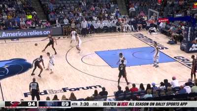 [Highlight] High Schooler Nikola Jovic hits back to back threes against Memphis, second one being a DEEP contested heat check