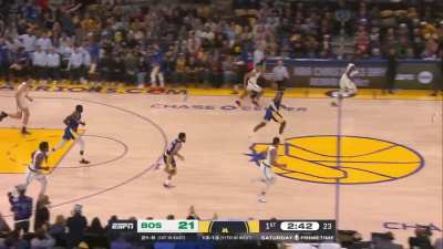 [Highlight] Draymond banks a tough shot over great defense from Kornet