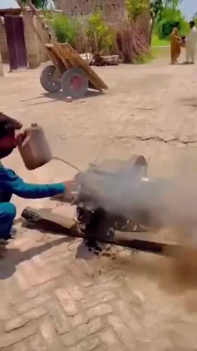 Starting the engine the Indian way