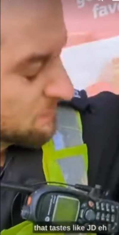 Pepper spray tastes like JD