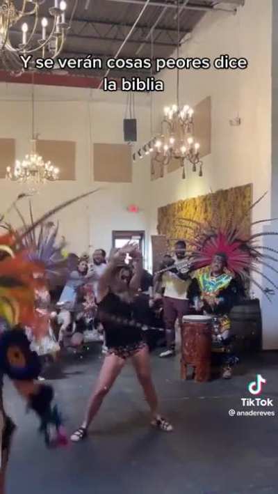 Twerking during a ceremonial Aztec dance&hellip;