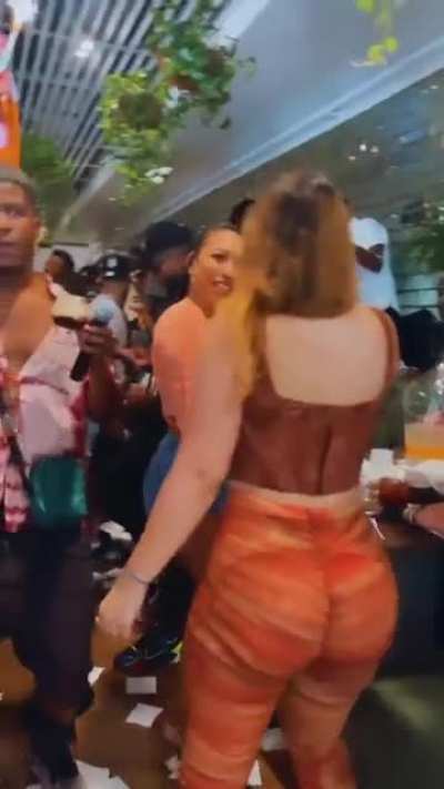 In the club