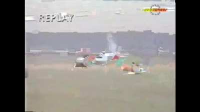 Man gets crushed to death by flying engine
