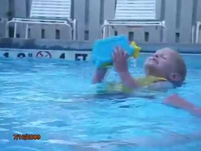 Found a video from when I was just under 3 years old, and graciously drinking pool water