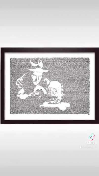 Handwriting entire movie scripts to create portraits.
