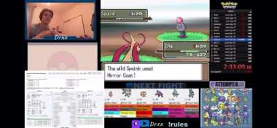 For context this guy was trying to nuzlocke a decently hard rom hack with a very strict ruleset that included no deaths